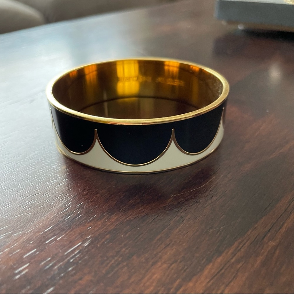 Kate Spade black and white bangle bracelet